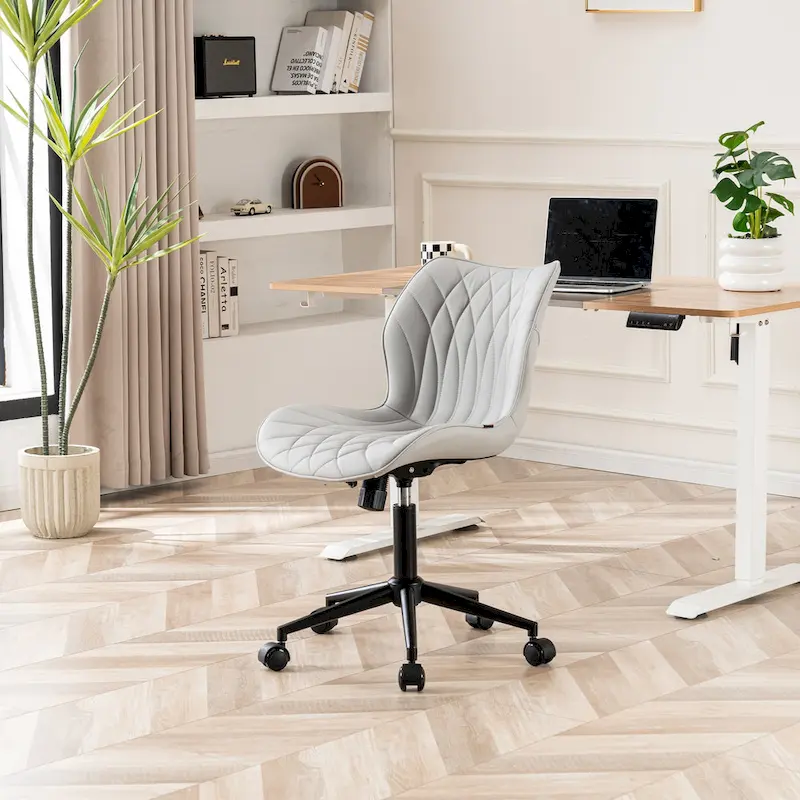 Swivel Armless Desk Chair Office Chairs Makeup Vanity Chair