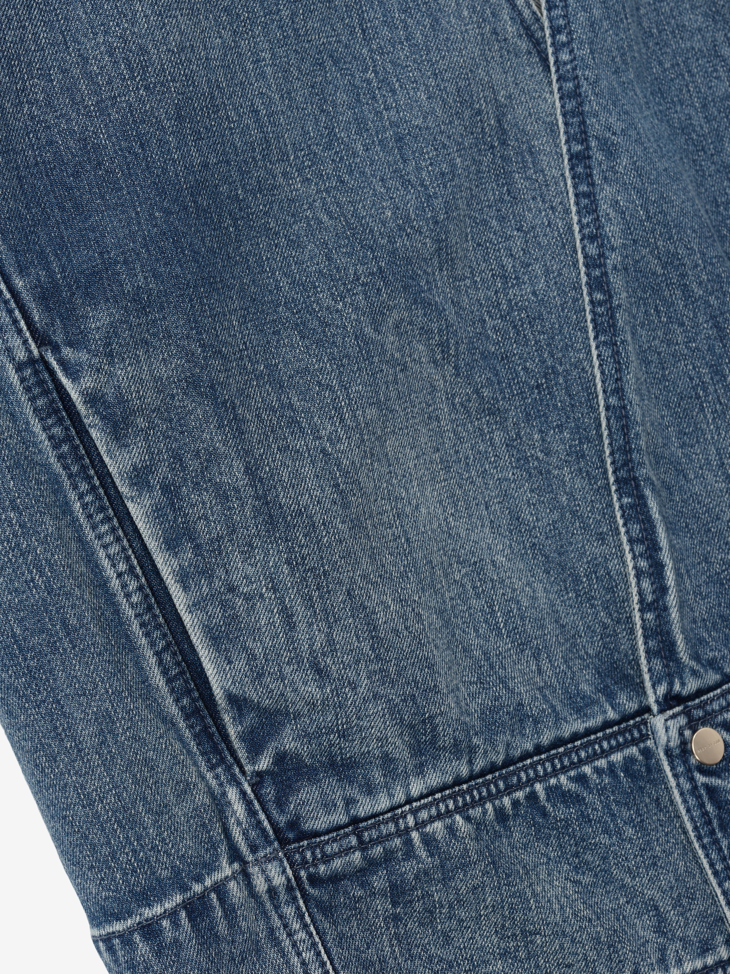 Denim Lapelless Jacket