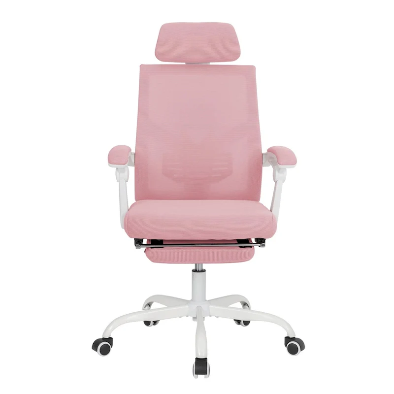 Office Chair With Foot Rest Ergonomic Swivel Mesh Task Office Chair
