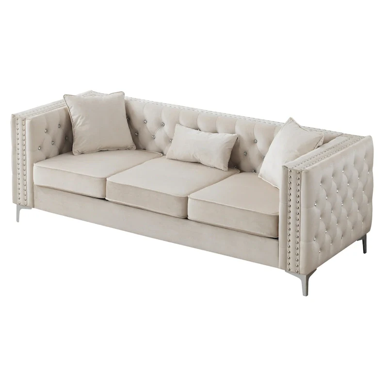 Paige Tufted Velvet Sofa