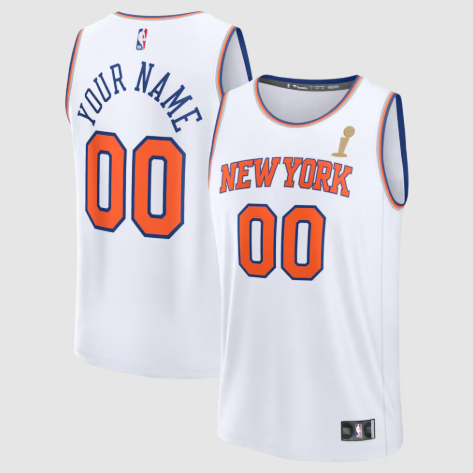New York Knicks Fanatics Fast Break 2026 Finals Custom Jersey - Association Edition - White