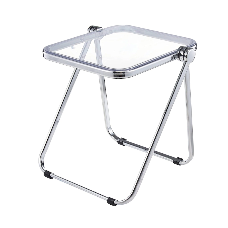 LeisureMod Lawrence Rectangular Folding Table with Aluminum Frame - 16.73