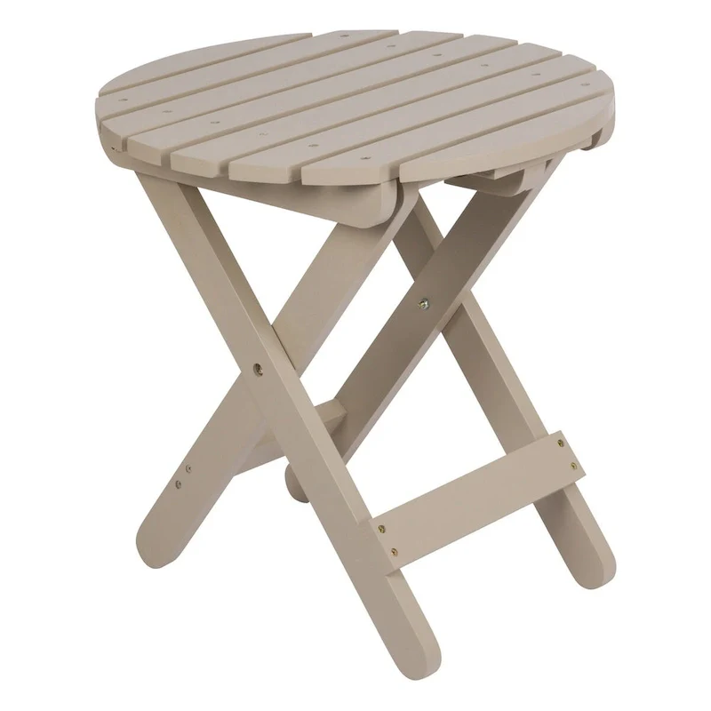 Remedy 19 Assembled Cedar Wood Round Collapsible Folding Table
