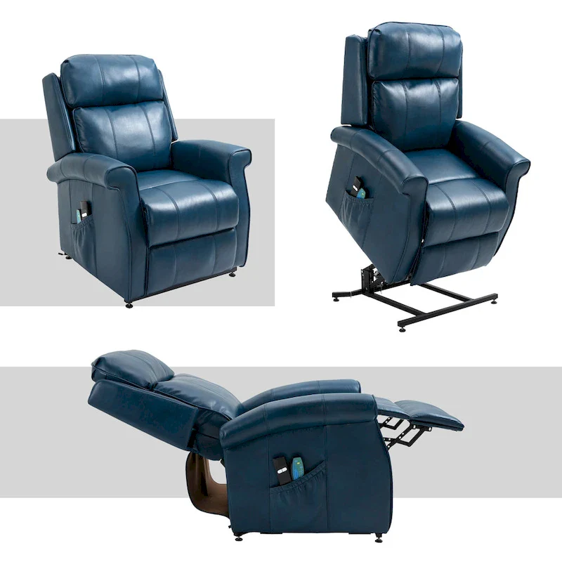 GZMR Faux Leather Elderly Power Lift Recliner Chair