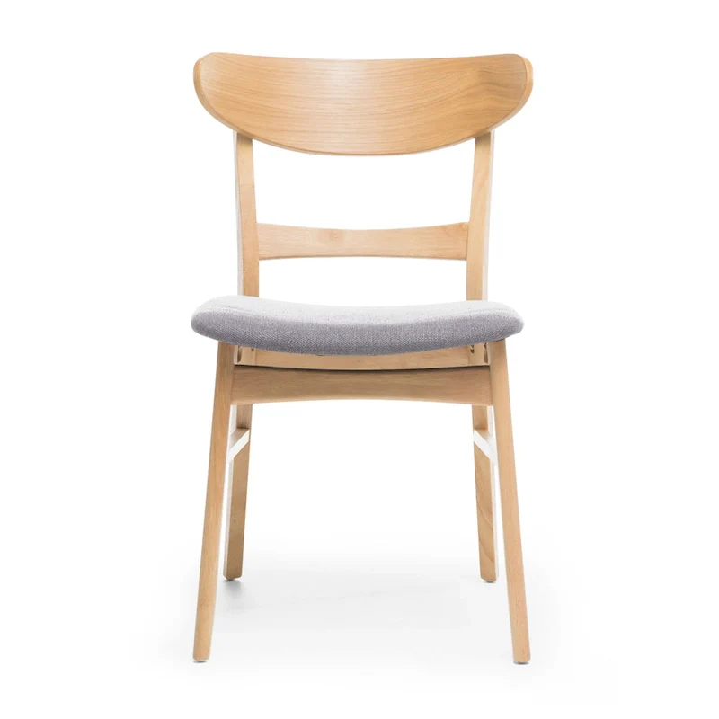 Idalia Fabric and Rubberwood Rectangular Wood Dining