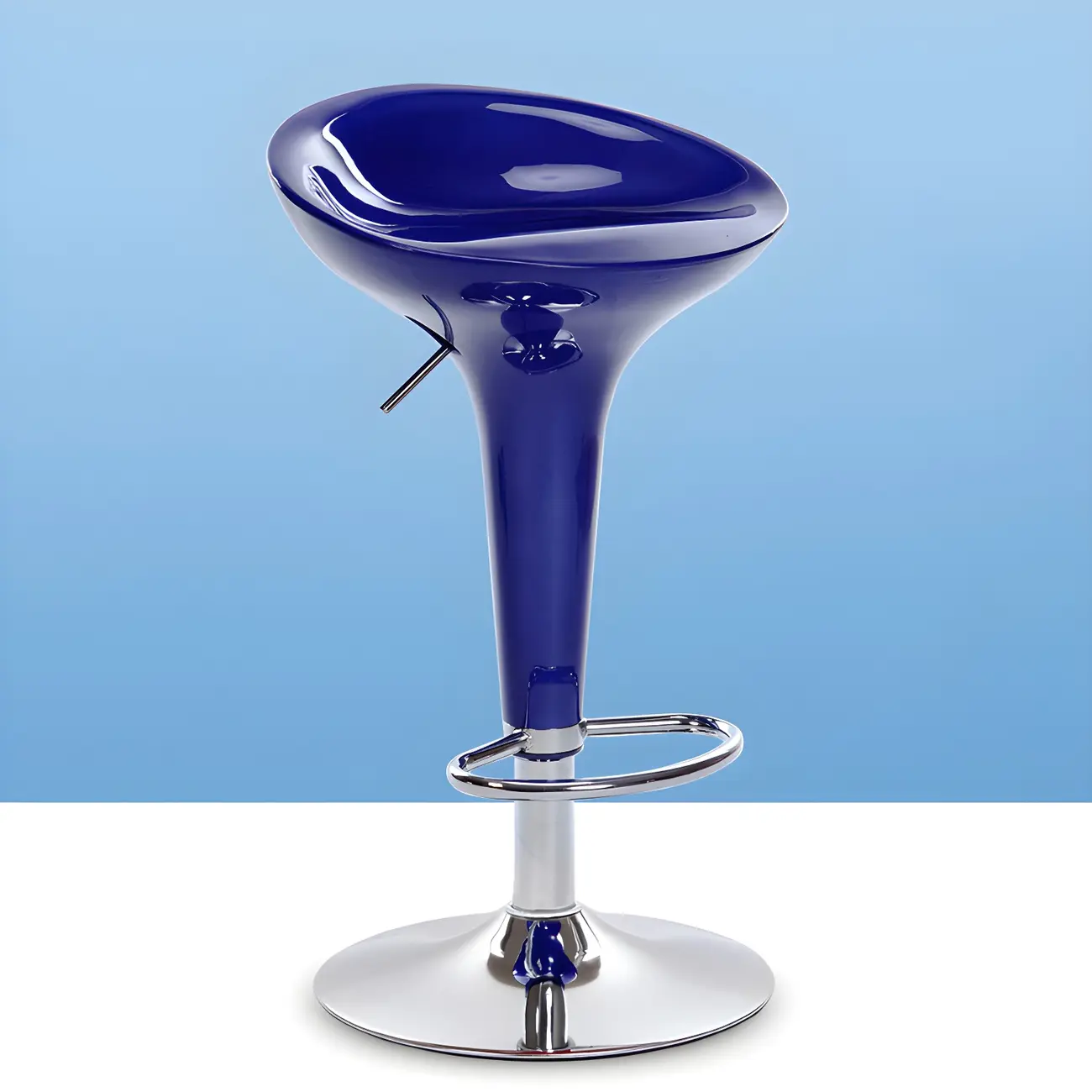 Plastic Chrome Swivel Bar Stool Height Adjustable