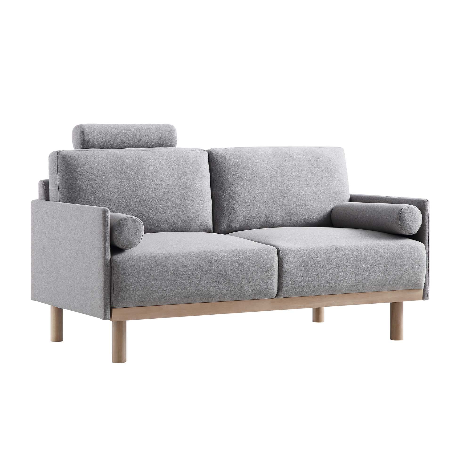 Gray Marl Fabric Sofa, 2-Seater