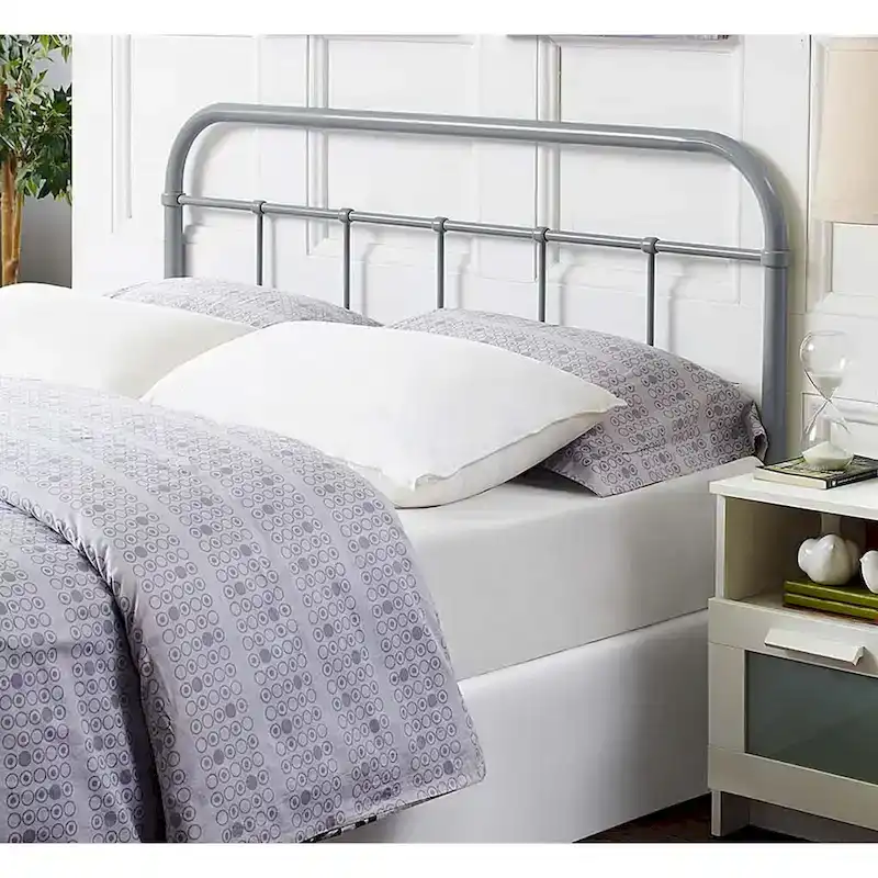 King Size Metal Headboard, Spindle Detail & Round Corners, 77.5