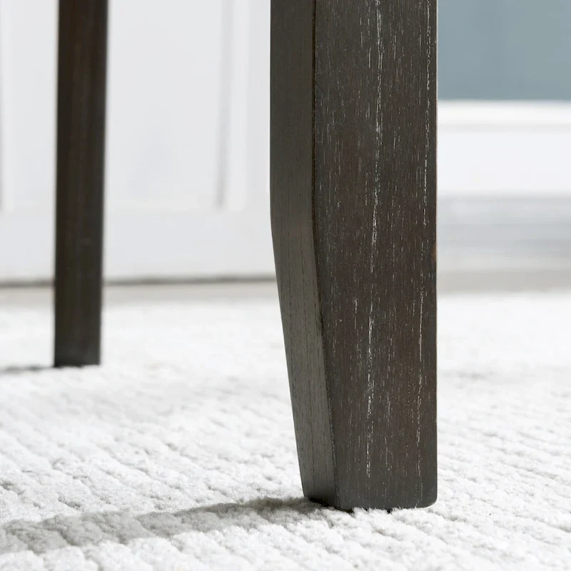 Upholstered Back Dining Chair with Wood Base Set of 2