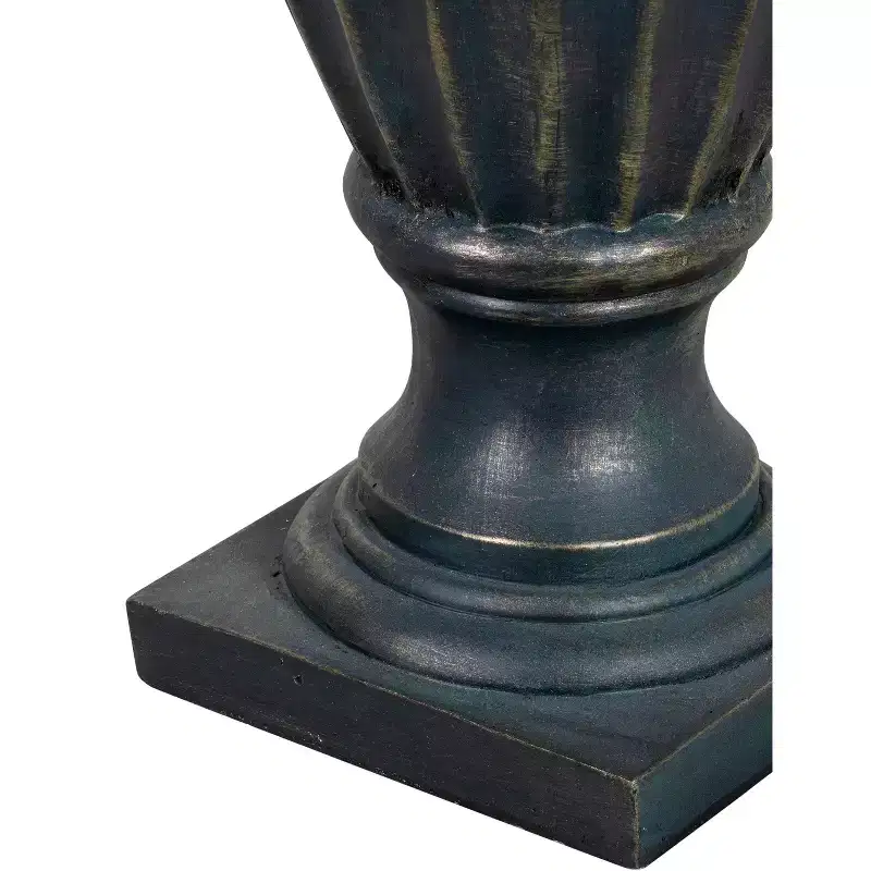 Christopher Knight Home Mireille Patio Stately Tall Fluted Lightweight Concrete Pedestal Urn Planter