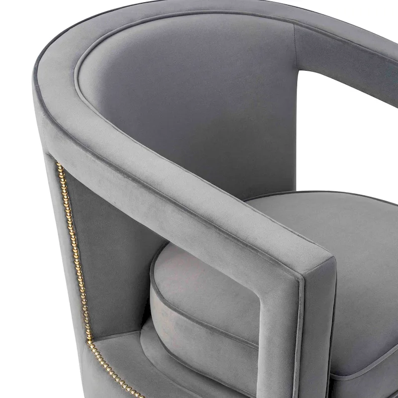 Stark Modern Velvet Swivel Accent Chair