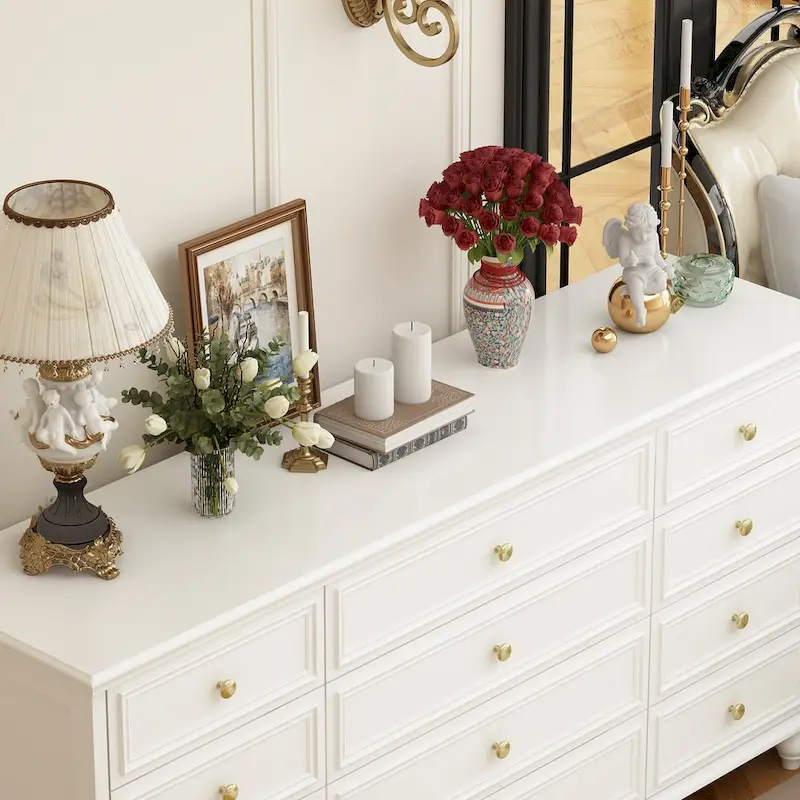 63W Wood Dresser Bedroom Storage Drawer Organizer Closet 12 Drawer