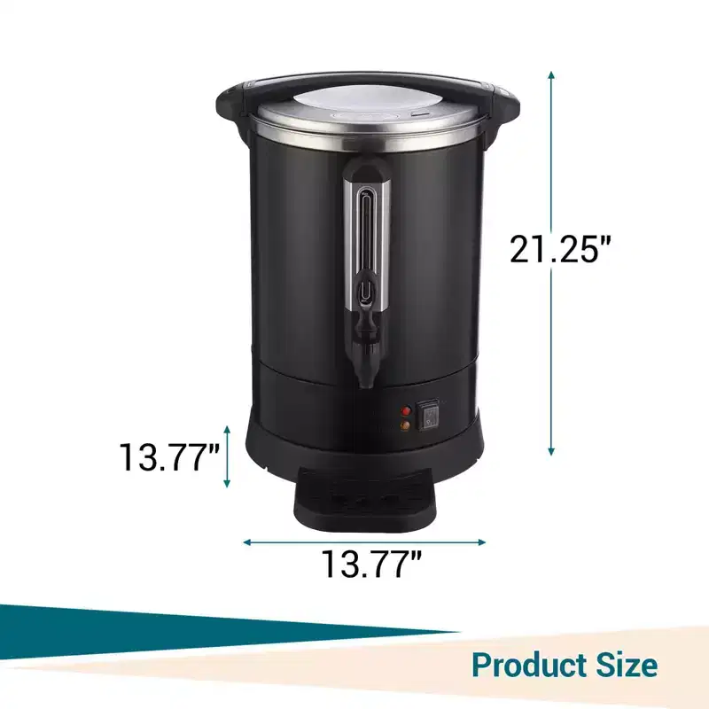 CuisinSmart Commercial Coffee Urn,Large Capacity Hot Coffee Dispenser,Stainless Steel Hot Water Urn for Buffets and Gatherings