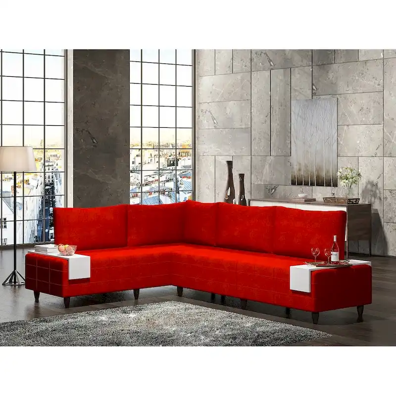 Sagopa Modern Metal Frame with Foam Seat Sectional Sofa