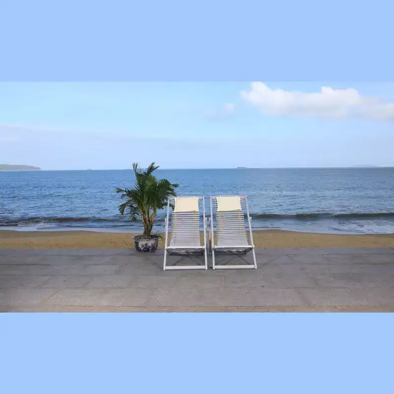 Rendi Relax Chair W/ Pillow Indoor/Outdoor (Set of 2) - PAT7048 - Safavieh
