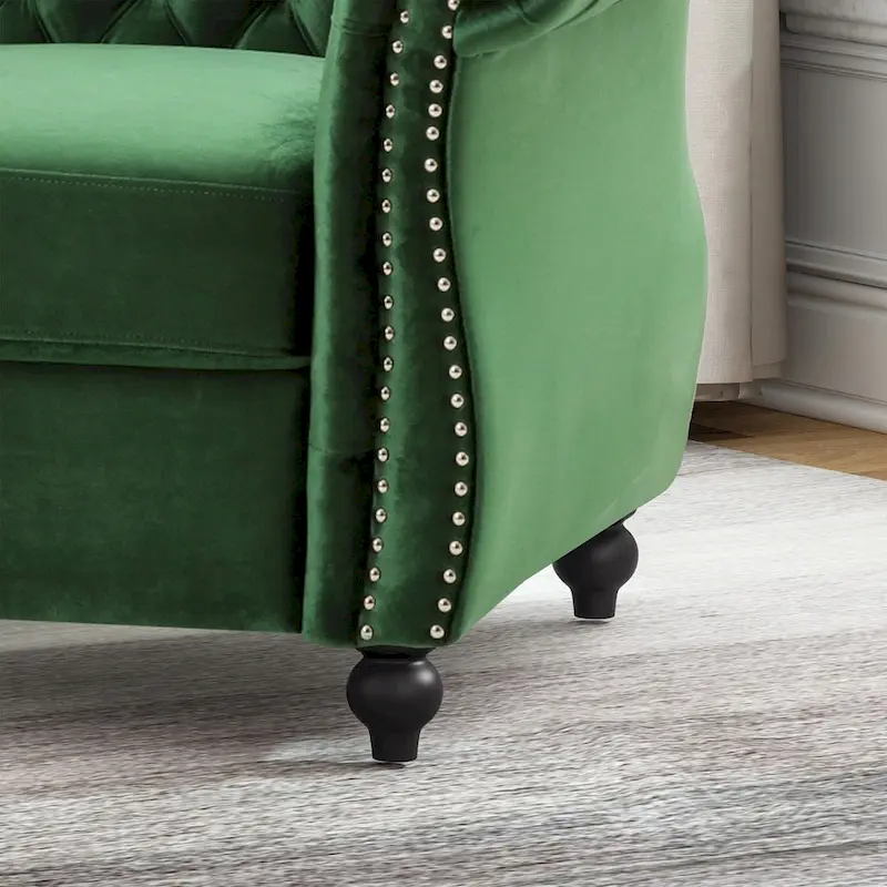 Chesterfield Club Chair with Tufted Upholstery