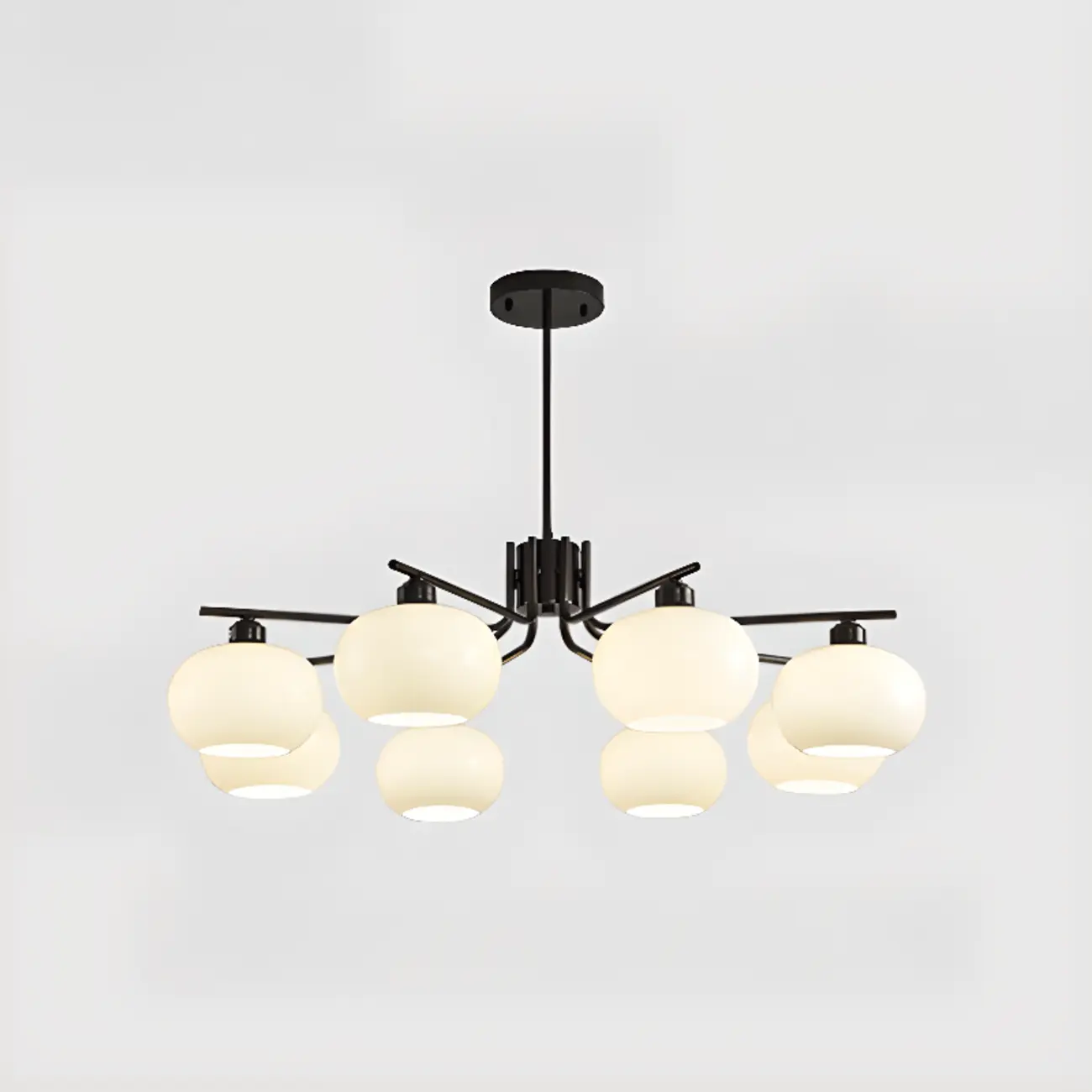 Modern Glass Globe Chandelier Adjustable Hanging Length