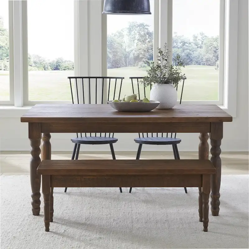 Grain Wood Furniture Valerie 63-inch Solid Wood Dining Table
