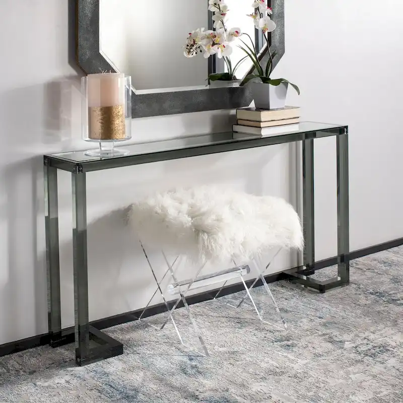 Modern Acrylic Console Table – Clear, 60