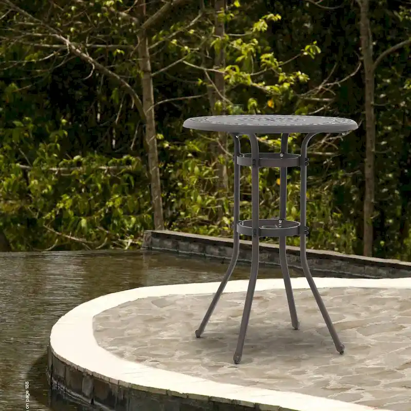 Outdoor 32-inch Round Aluminum Table