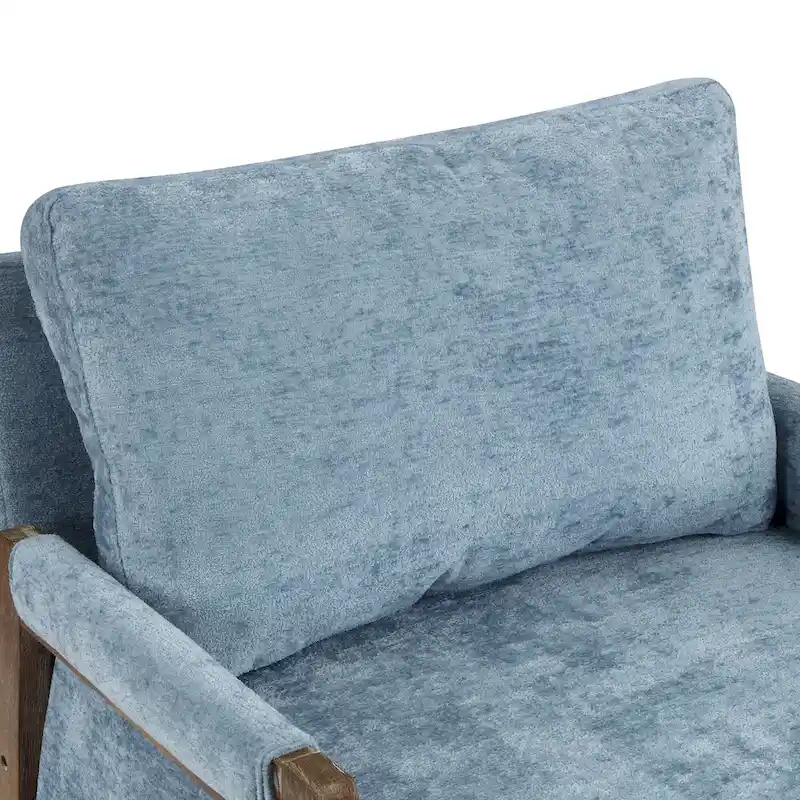 Mid-Century Modern 30  W Chenille Upholstered Accent Leisure Armchair