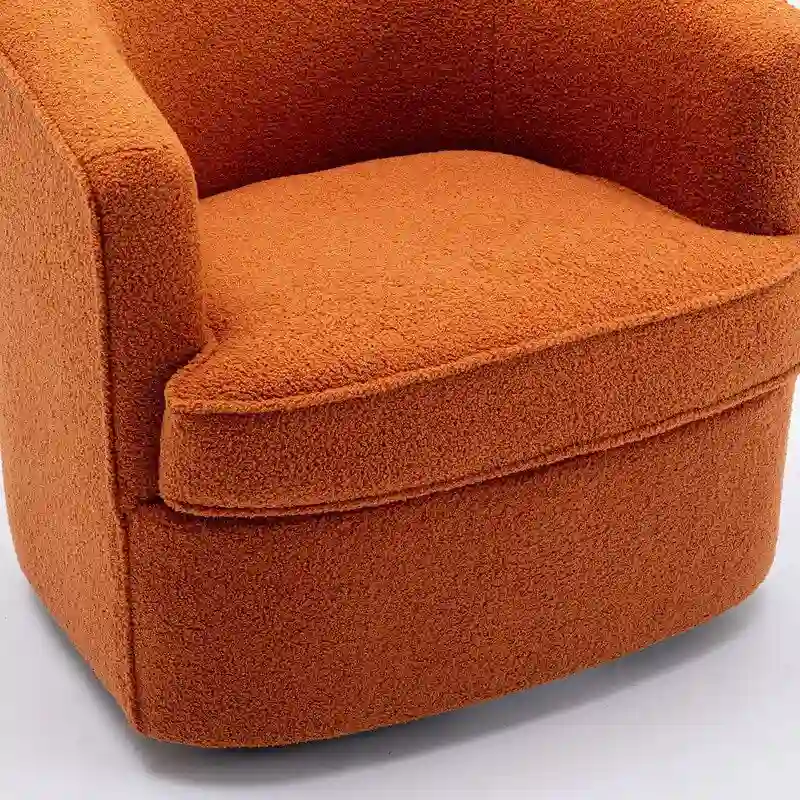 SEYNAR Modern Boucle Upholstered 360 Degree Swivel Accent Club Chair Set of 2