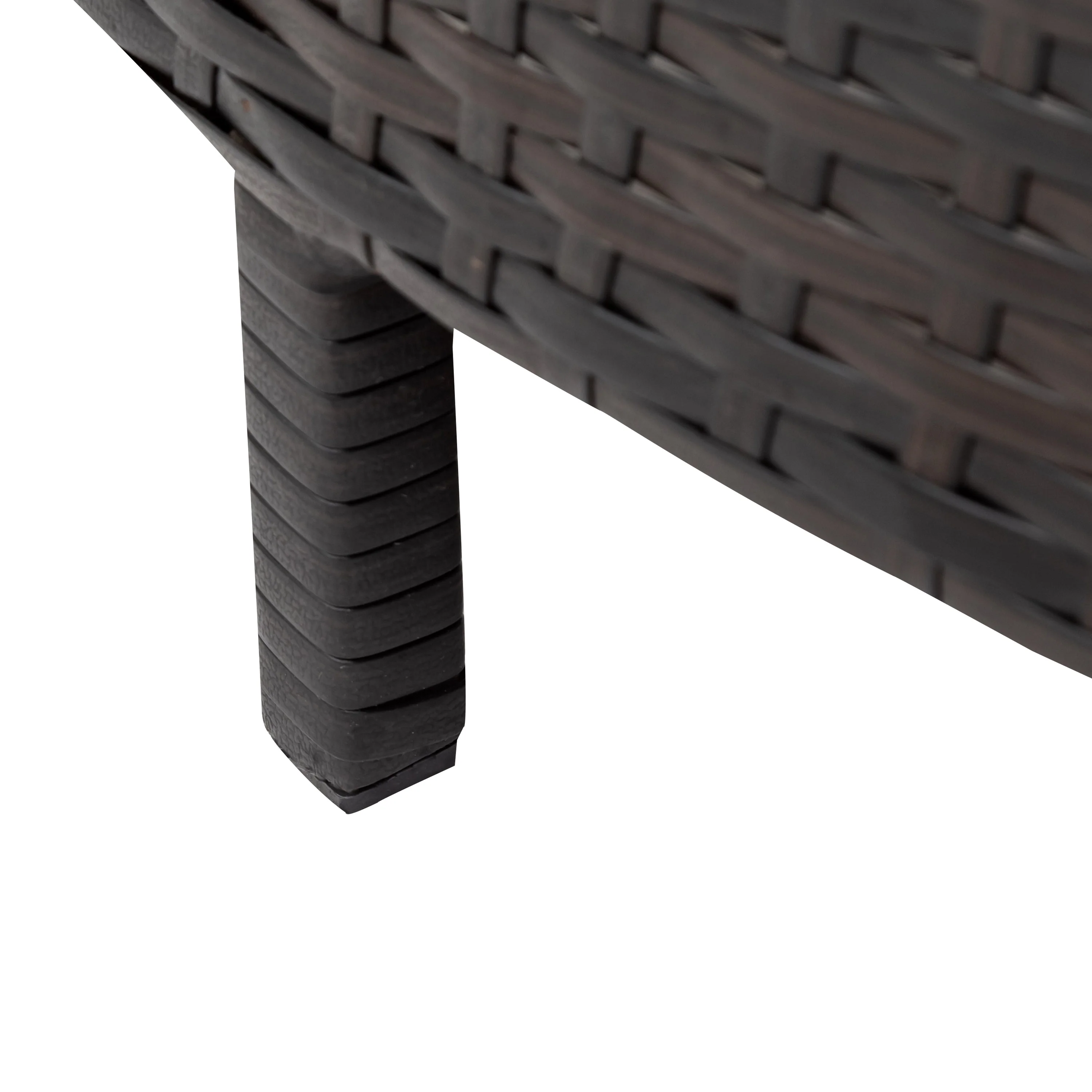 Walker Edison | Modern Wicker 5 Pieces All-Weather Wicker Sofa Set