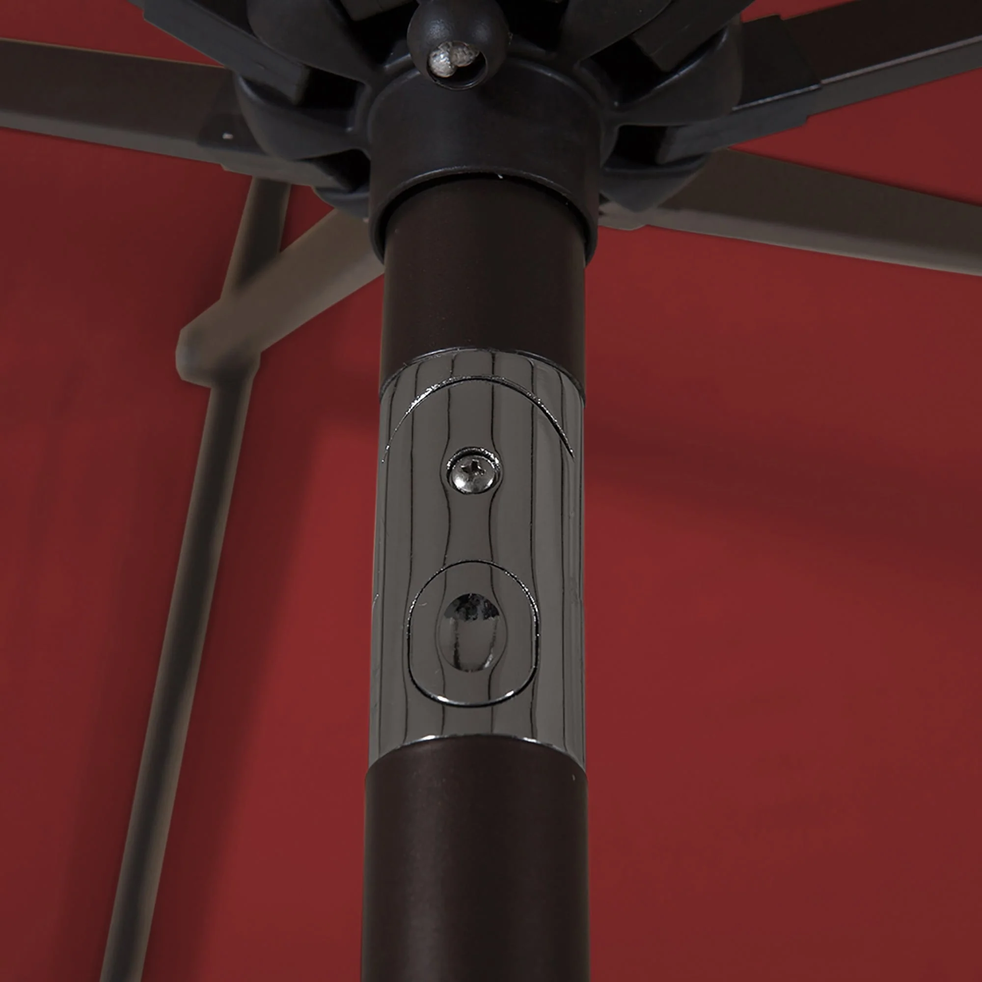 Lopes 9-foot Patio Umbrella with Bronze Finish Base Weight Stand Included