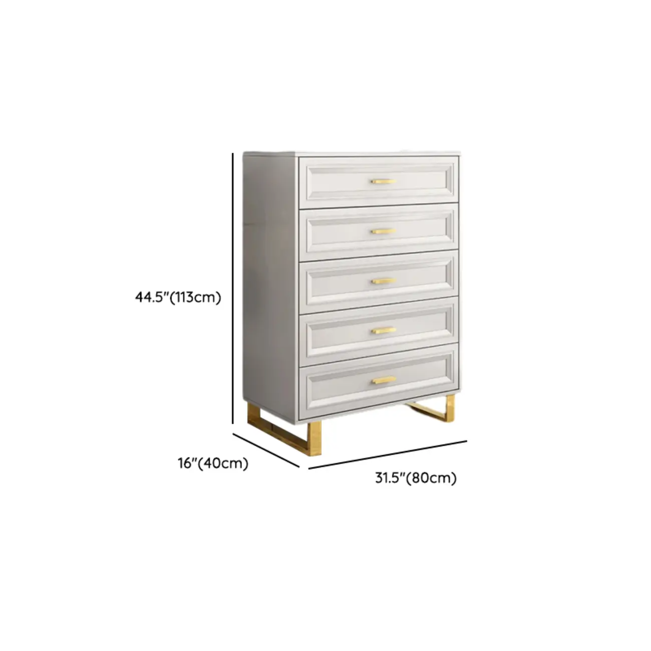 Glam Grey Wooden Combo Dresser with 7-Drawers