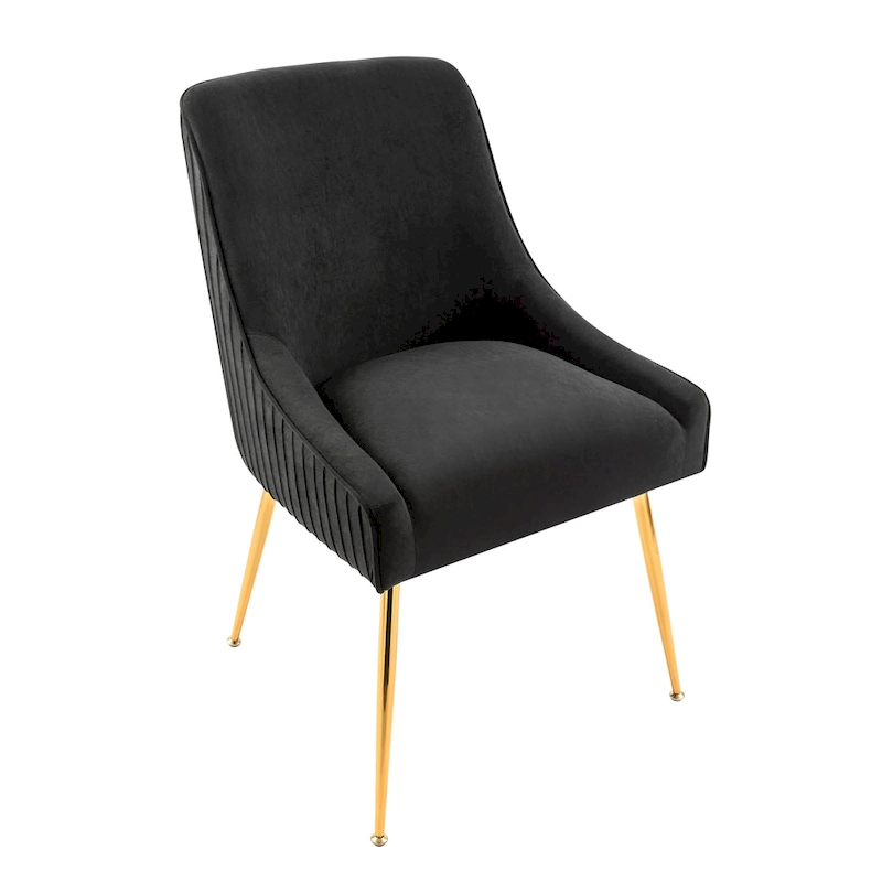 Mid Century Velvet Upholstered Dining Chair