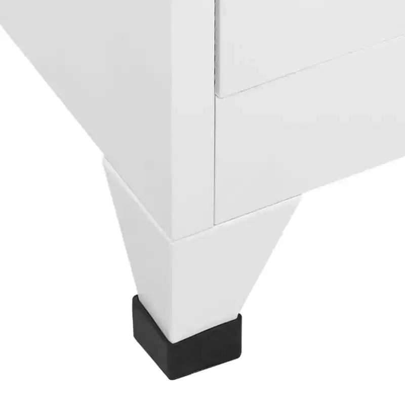 vidaXL Locker Cabinet Light Grey Steel Medium Locker Cabinet