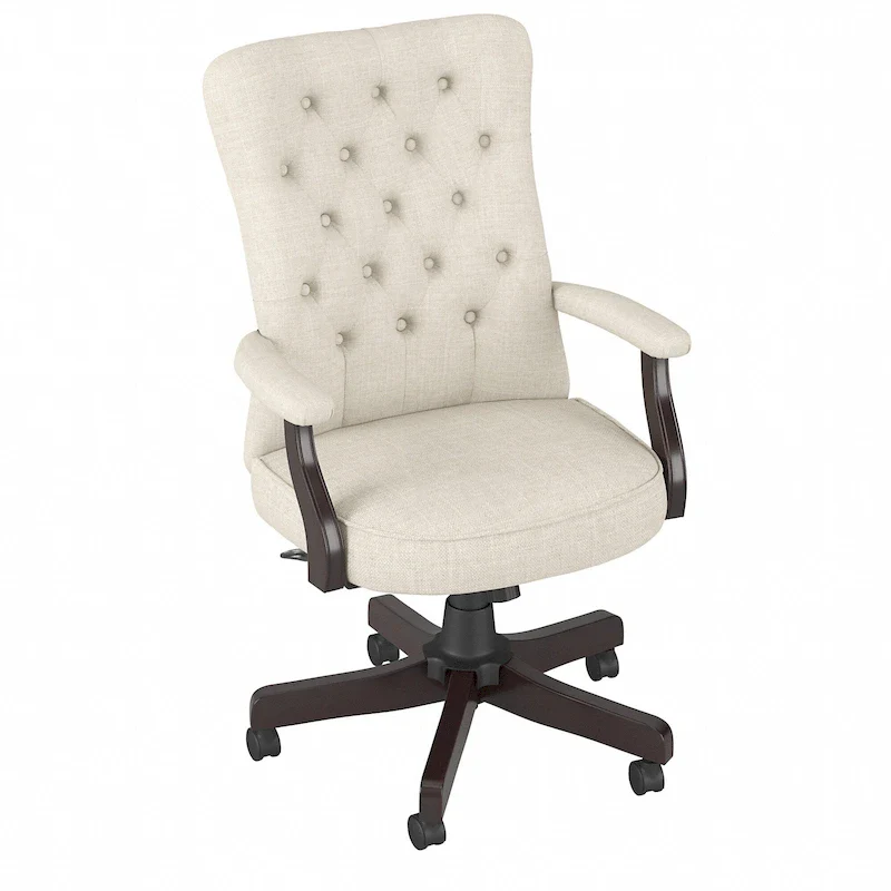 Key West High Back Tufted Office Chair with Arms by Bush Furniture