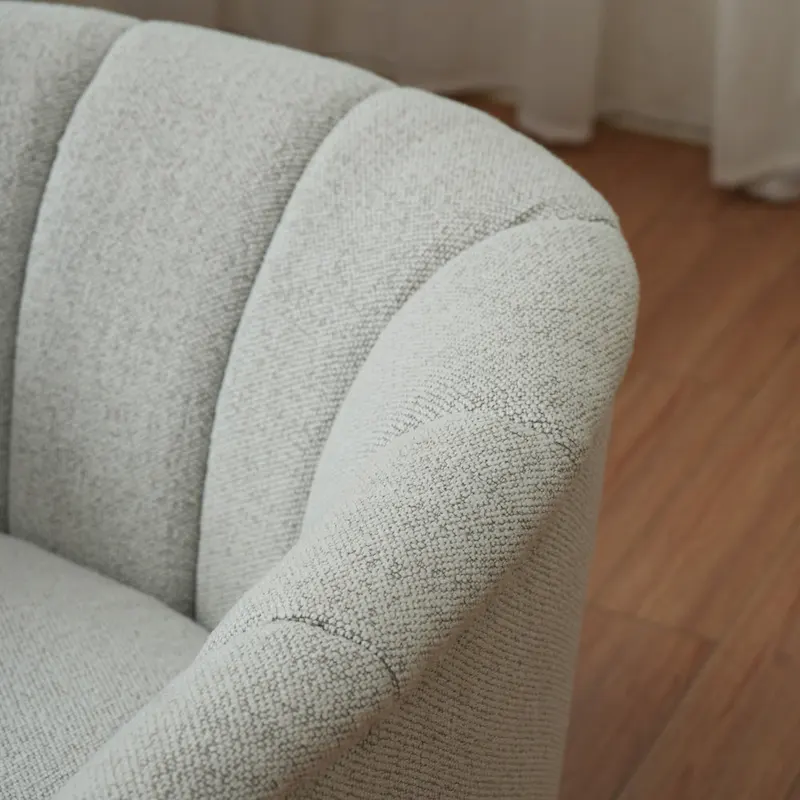 Fabric Swivel Chair with 360 Rotation, Wooden Base and 350lb Weight Capacity