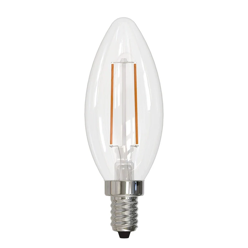 Bulbrite Pack of (8) 4 Watt Dimmable Clear Filament B11 Candelabra (E12) LED Bulb
