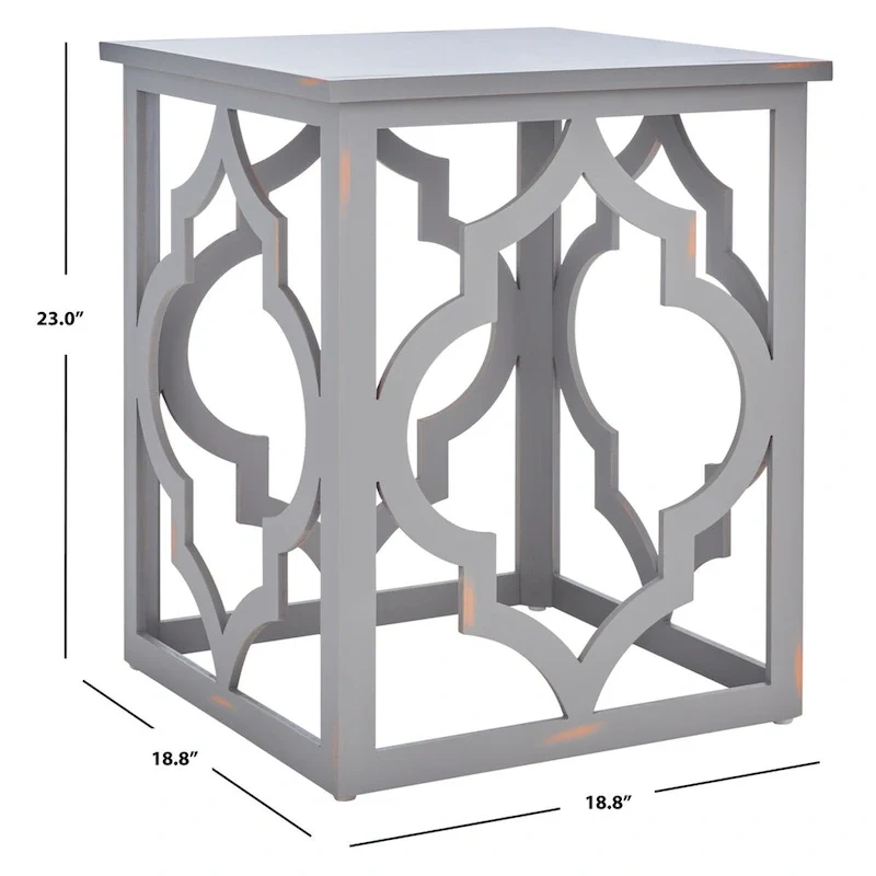 Silver Leaf End Table - 19 W x 19 D x 23 H