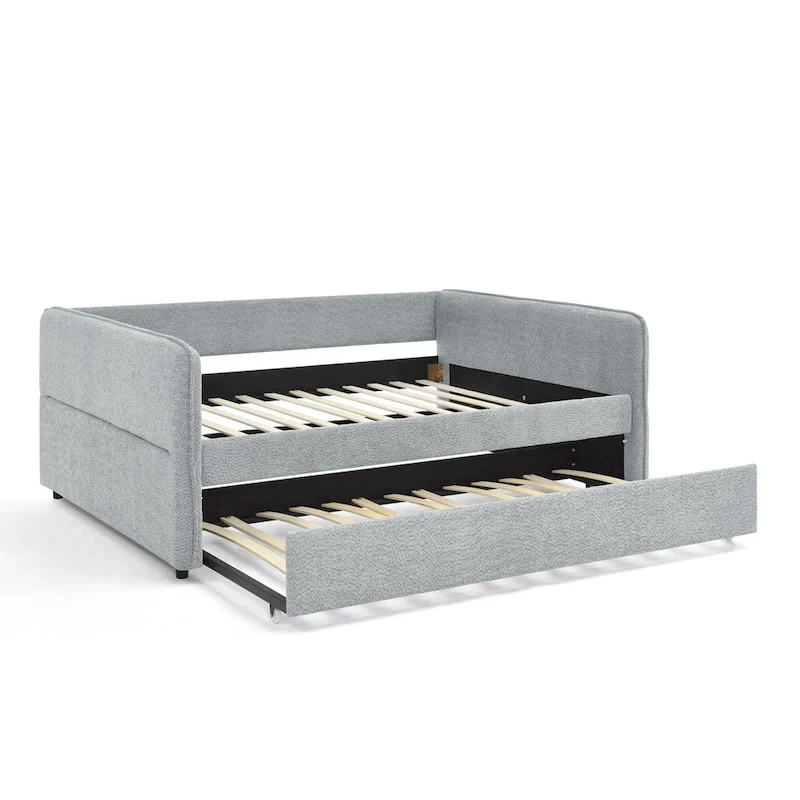 Full Boucle Daybed with Trundle