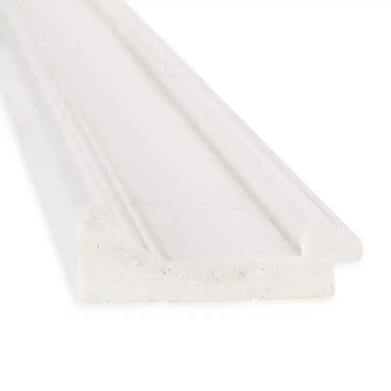 24" x 30" Non-Beveled Ridge White Wall Mirror - Amanti Art: Modern Rectangle, Polystyrene Frame, Includes Mounting Hardware
