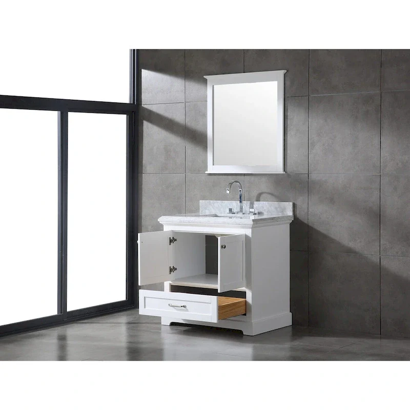 Mareo 36  Solid Wood Bathroom Vanity Set