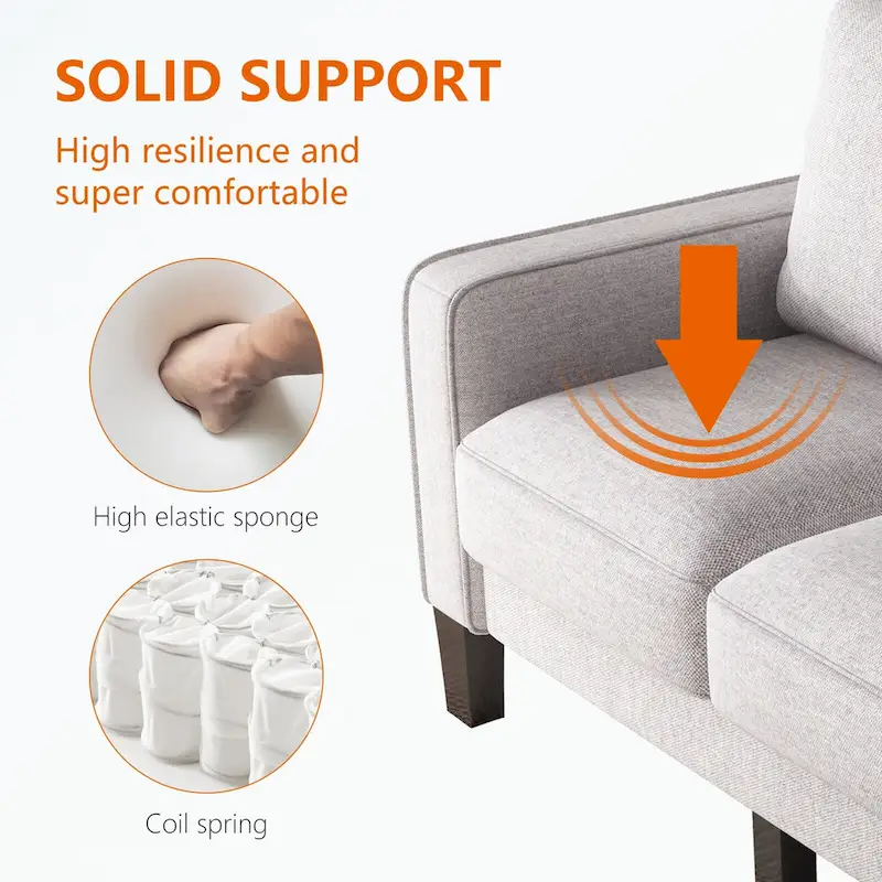 Fabric Upholstered Living Room Furniture Sofa