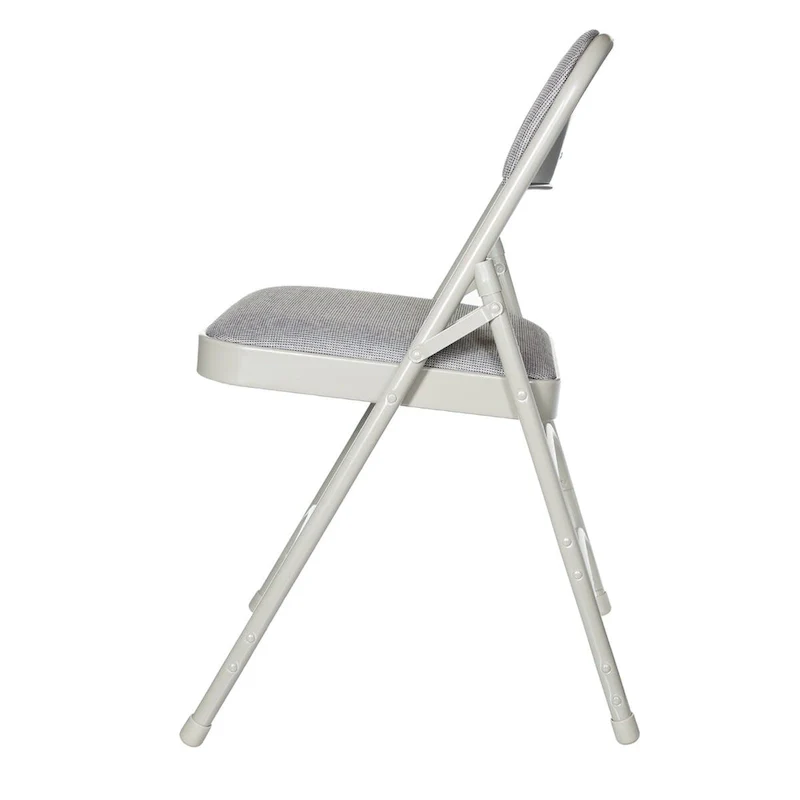 Hampden Furnishings Bernadine Collection Fabric Triple Brace Folding Chair, Pack of 4