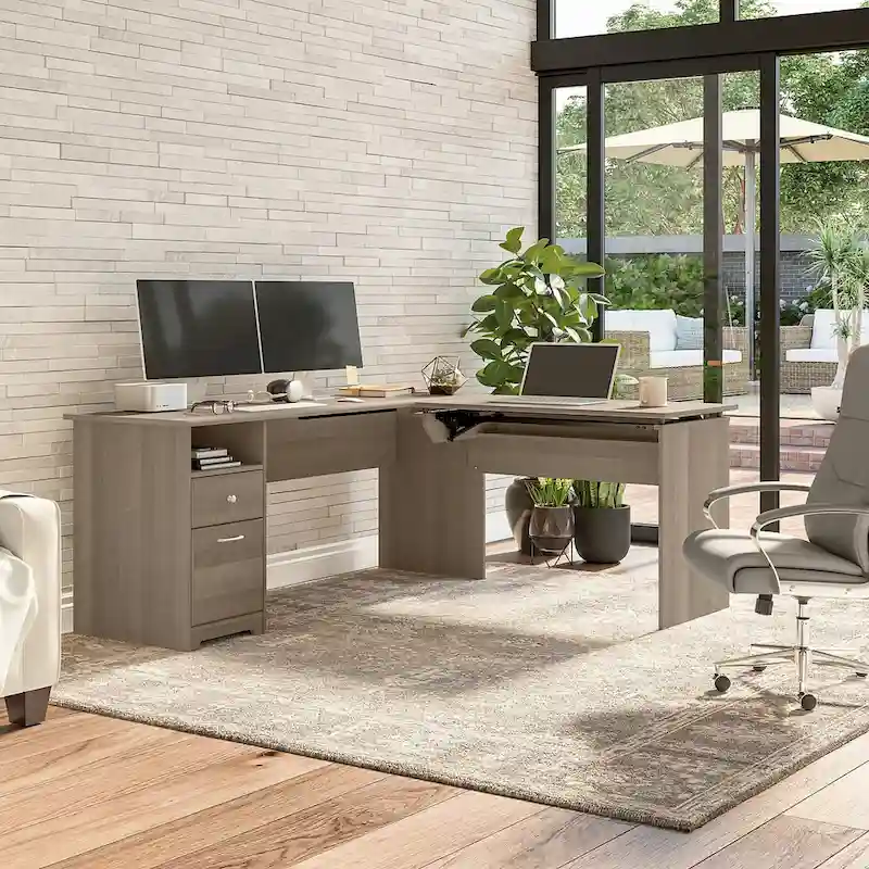 72W 3-position L-shaped Sit to Stand Desk by Bush Furniture