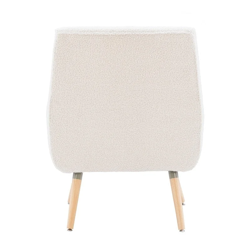 Arlo White Faux Sherpa Accent Chair