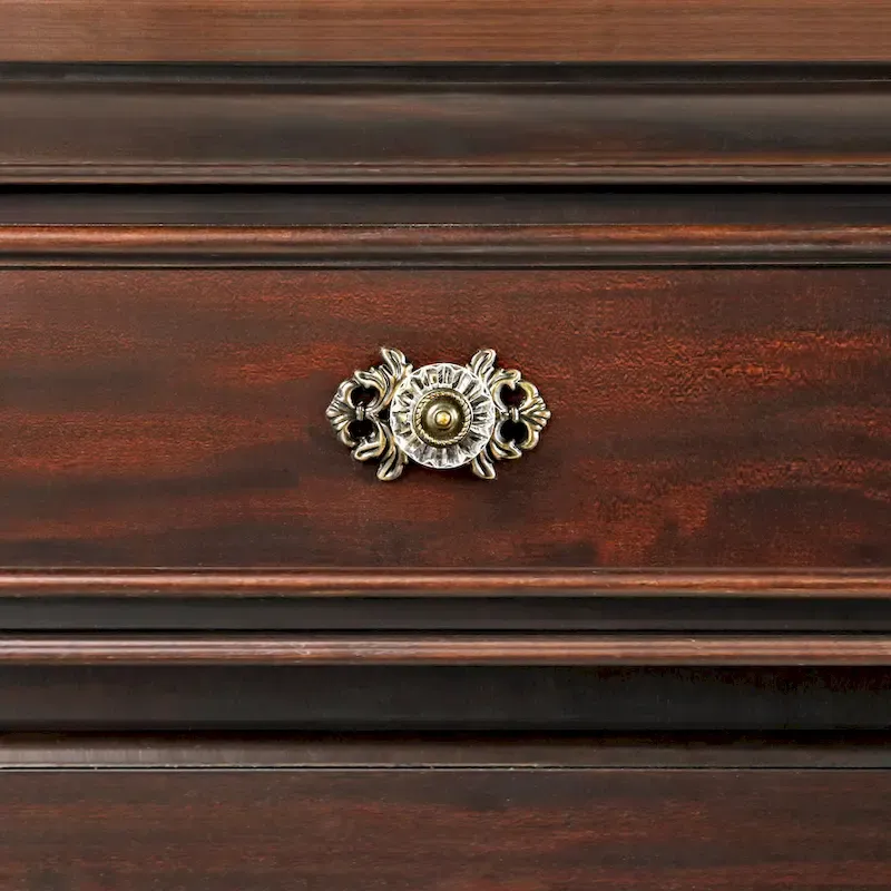 Vame Traditional Walnut Wood 2-Piece Poster Bedroom Set by Furniture of America