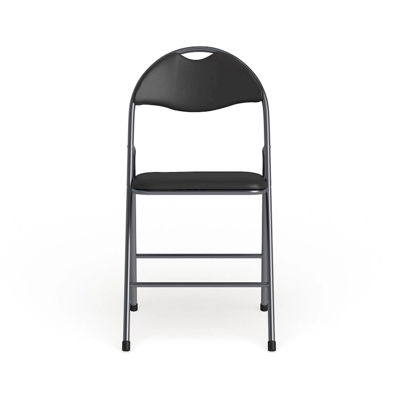 2 Pack 300 lb. Capacity Vinyl Metal Folding Chair with Carrying Handle