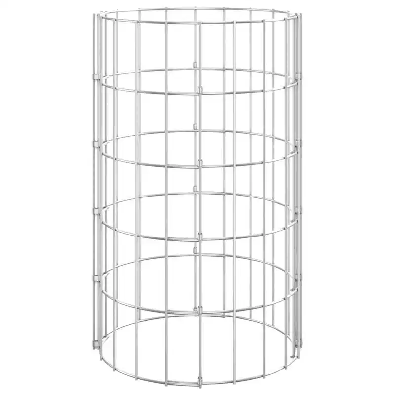 vidaXL Raised Garden Bed Patio Gabion Raised Bed Flower Pot Galvanized Steel