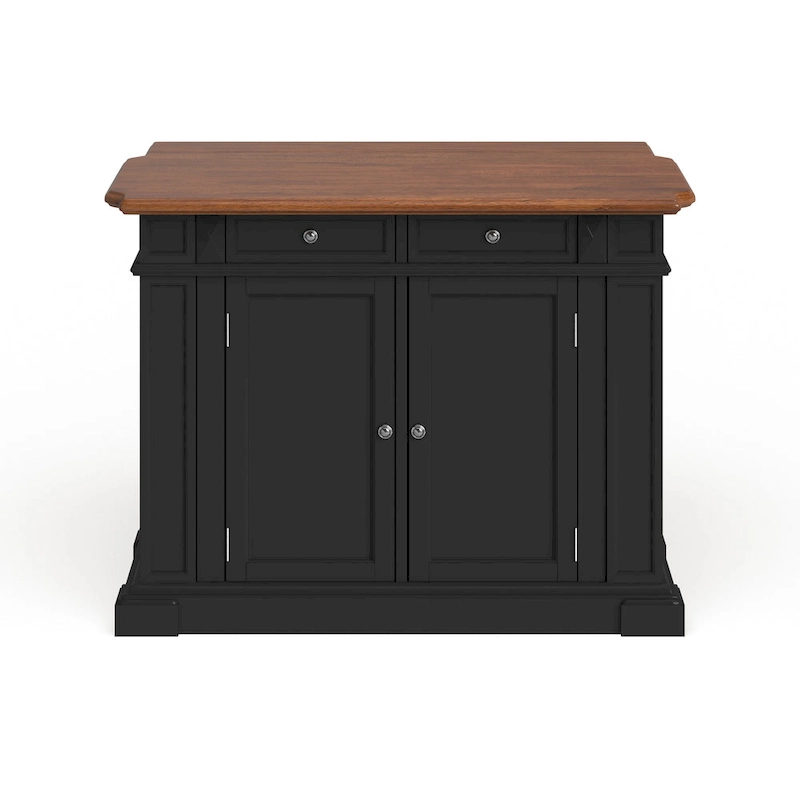 Warwick Black Distressed Oak Kitchen Island