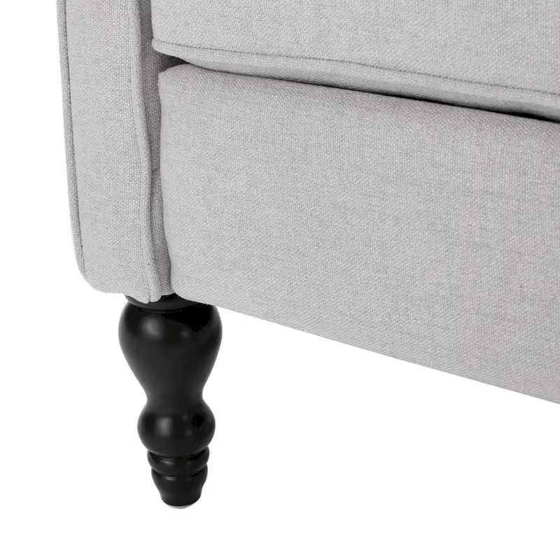Tufted Fabric Wingback Recliner Club Chair