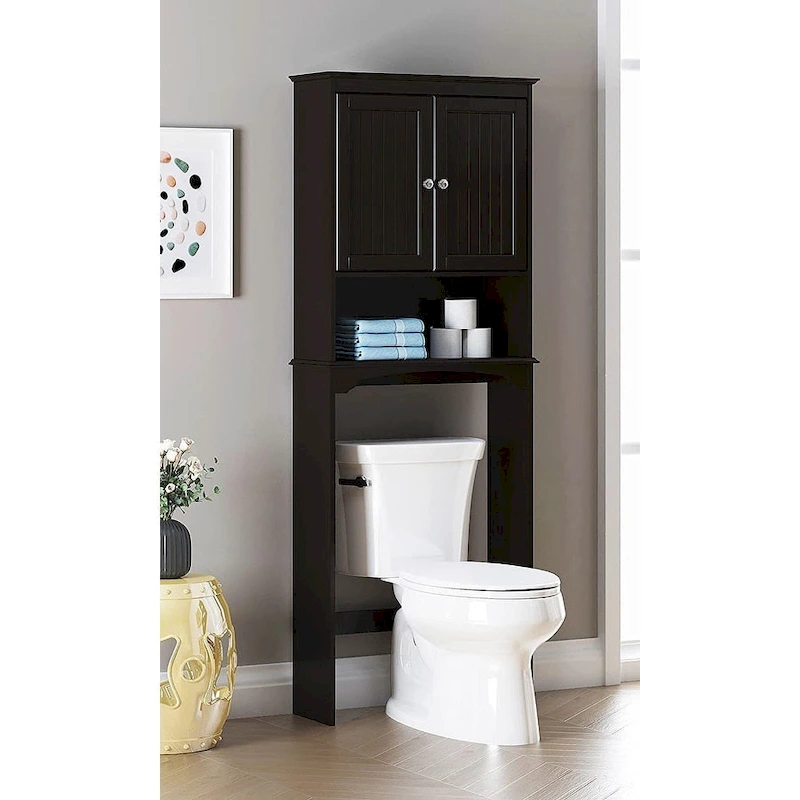 Spirich-Bathroom Shelf Storage Cabinet Over the Toilet with door
