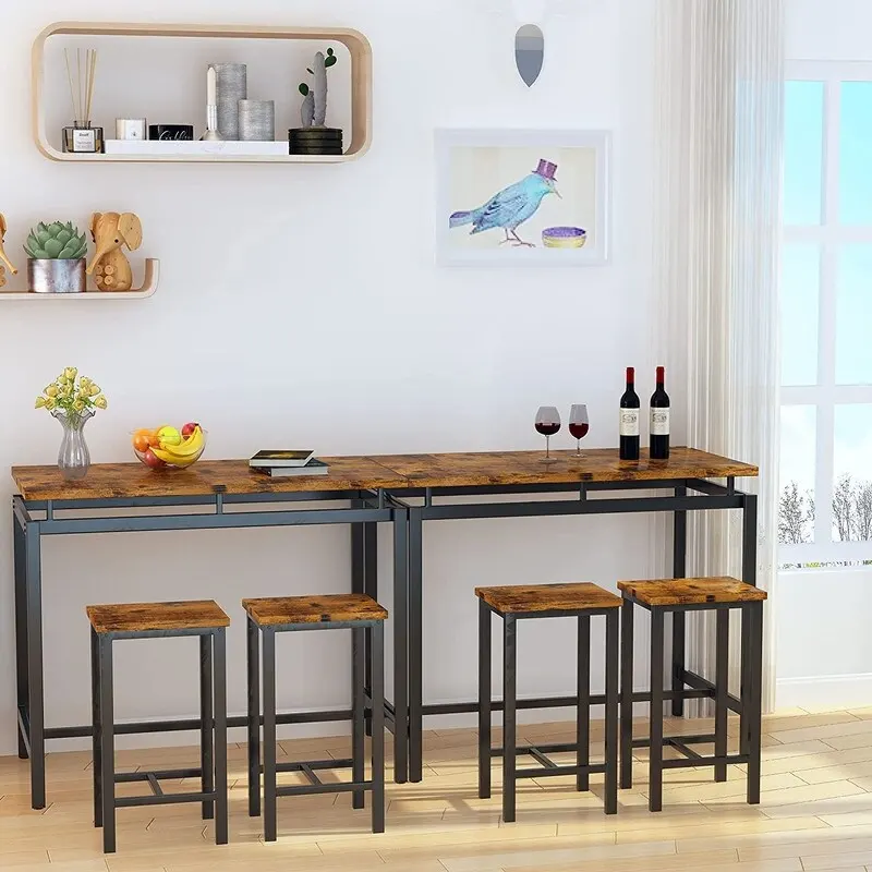 Mieres Modern Farmhouse Counter Height Pub 5-piece Dining Set