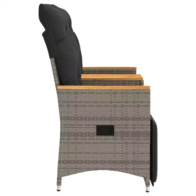 vidaXL Reclining Garden Sofa Grey